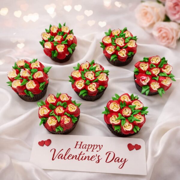 Roses Cupcakes - 6 Pack