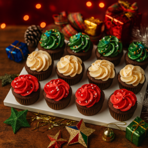 Xmas Mini Festive Cupcakes - Box of 12