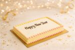 8"x11" Ribbon Cake (With Happy New Year Wording)