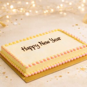 8"x11" Ribbon Cake (With Happy New Year Wording)
