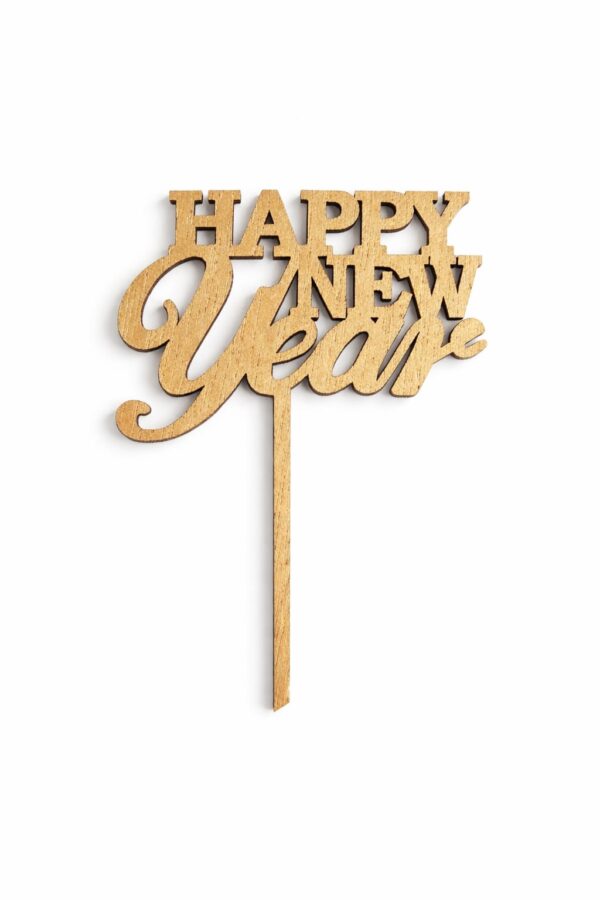 Happy New Year - Wooden Topper